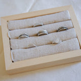 Silver Sun Rays Signet Ring