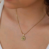 Gold Snake Black Rhinestone Necklace