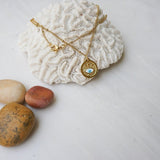 Χρυσό Κολιέ με Μενταγιόν Ματάκι