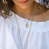 Χρυσό Κολιέ με Μενταγιόν Ματάκι