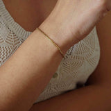 Χρυσό Βραχιόλι με Αλυσίδα Cobra