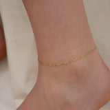 Gold Stainless Steel Twisted Chain Anklet