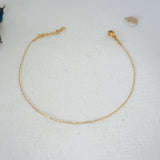 Gold Stainless Steel Twisted Chain Anklet