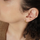 Square Gold Hoop Earrings