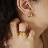 Square Gold Hoop Earrings