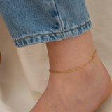 Gold Stainless Steel Twisted Chain Anklet