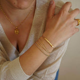 Χρυσό Βραχιόλι με Αλυσίδα Cobra