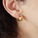 Square Gold Hoop Earrings