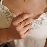 Gold Triangle Ethnic Ring