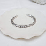 Silver Snakeskin-Style Cuff
