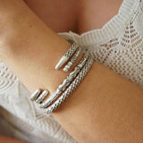Silver Snakeskin-Style Cuff