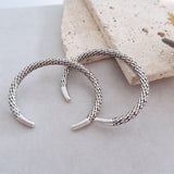 Silver Snakeskin-Style Cuff