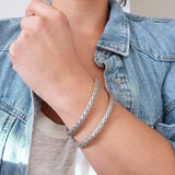 Silver Snakeskin-Style Cuff