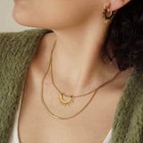 Gold Sun Pendant Necklace
