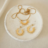 Gold Sun Pendant Necklace