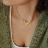 Gold Sun Pendant Necklace