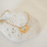 Gold Sun Pendant Necklace