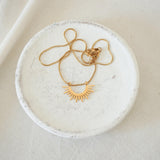 Gold Sun Pendant Necklace