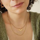 Gold Sun Pendant Necklace