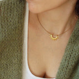Gold Sun Pendant Necklace