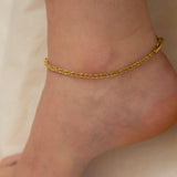 Gold Stainless Steel Popcorn Chain Anklet