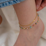 Gold Evil Eye Anklet
