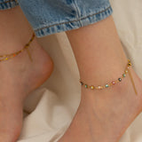 Gold Evil Eye Anklet