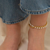 Gold Stainless Steel Popcorn Chain Anklet
