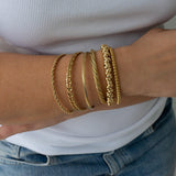 Gold Dainty Braided Bangle