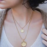Gold Snake Stamp Necklace