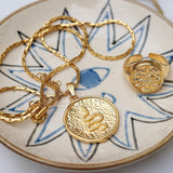 Gold Snake Stamp Necklace