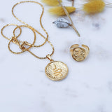 Gold Snake Stamp Necklace