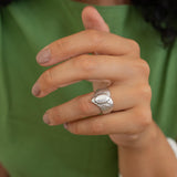 Big Hammered Silver Ethnic Ring