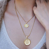 Gold Snake Stamp Necklace