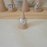Big Hammered Silver Ethnic Ring