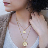 Gold Snake Stamp Necklace