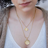 Gold Snake Stamp Necklace
