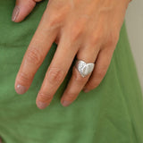 Big Hammered Silver Ethnic Ring