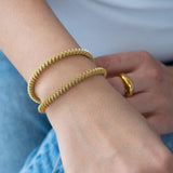 Gold Twisted Wire Stretch Bracelet