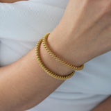 Gold Twisted Wire Stretch Bracelet