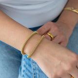 Gold Twisted Wire Stretch Bracelet
