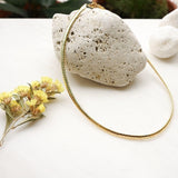 Gold Stainless Steel Flat Snake Chain Choker