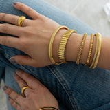 Gold Twisted Wire Stretch Bracelet