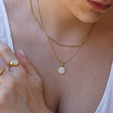 White Shell Geometric Necklace