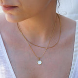 White Shell Geometric Necklace