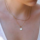 White Shell Geometric Necklace