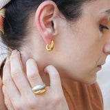 Modern Gold Open Hoop Earrings