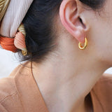 Modern Gold Open Hoop Earrings