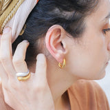 Modern Gold Open Hoop Earrings