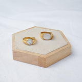 Gold and White Seashell Ring